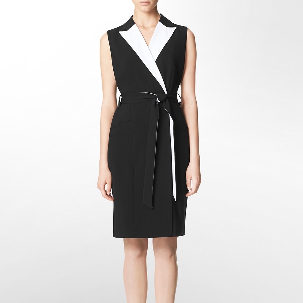 Calvin Klein Colorblock Wrap Dress
